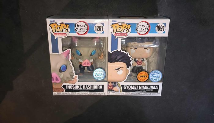 Lot 2 Figurines Funko Pop / Gyomei « Chase » 1091 & Inosuke 1261 / Demon Slayer