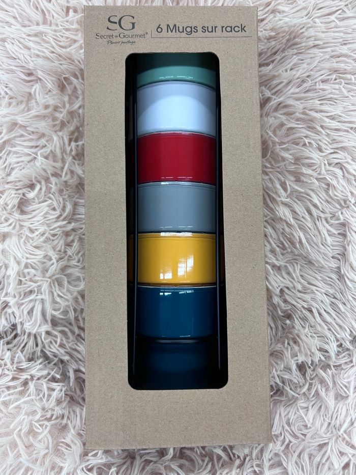 Lot de 6 Mugs sur Rack Colorama 26cl Multicolor