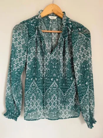 Blouse turquoise Ycoo