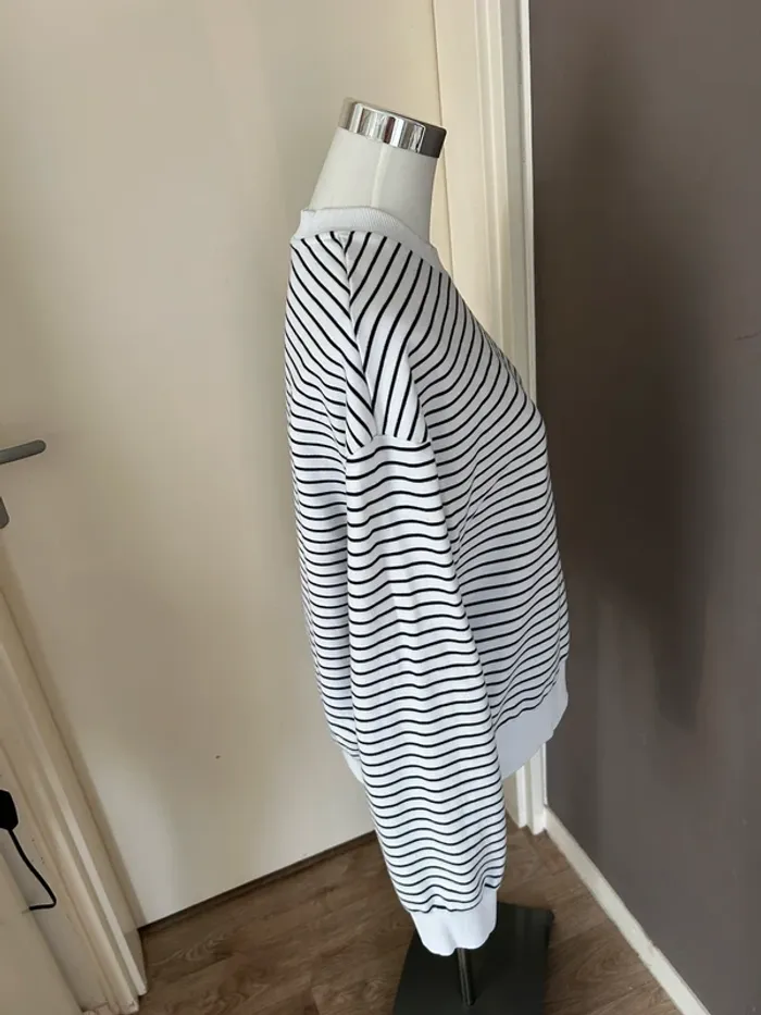 Zara sweat pull coton Marinière taille L/40 - photo numéro 4