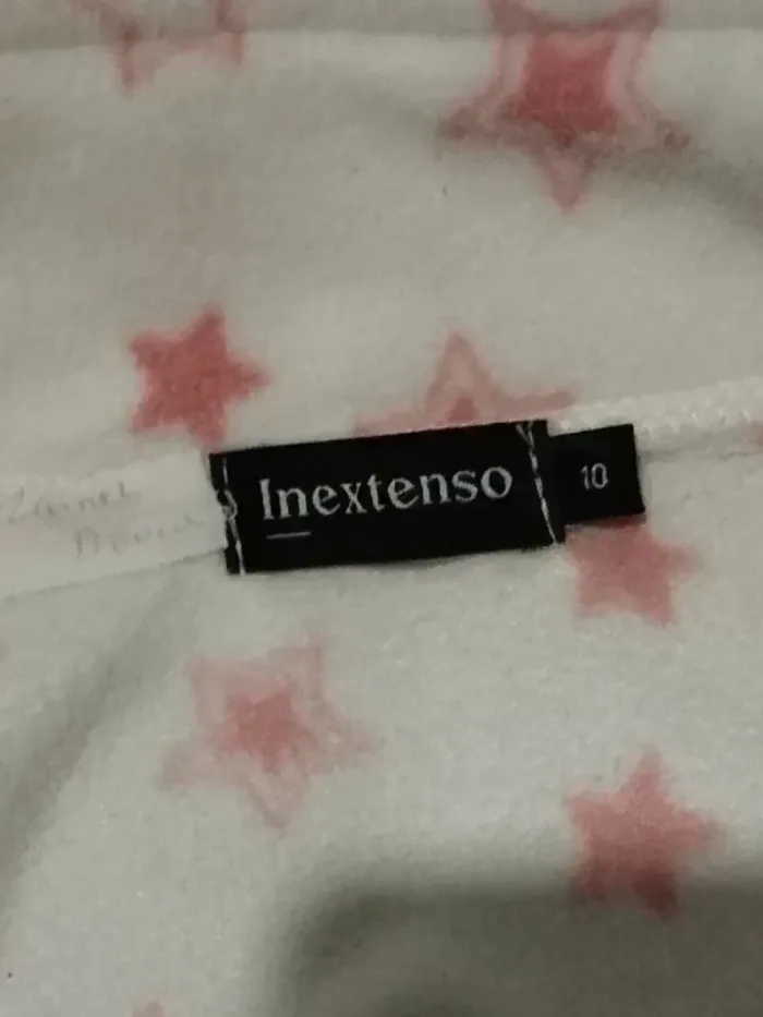 Veste polaire Inextenso blanc motifs étoiles fille 9-10 ans - photo numéro 4