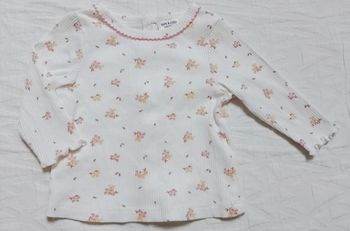 Tape à l'oeil haut t shirt côtelé fleurs