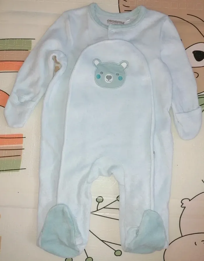 Lot de 5 pyjamas bébé garçon 3 mois kiabi orchestra et mot d'enfant - photo numéro 6