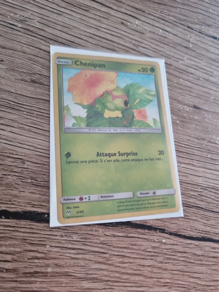 Carte pokémon chenipan holo 2/40 fr année 2019 - photo numéro 4