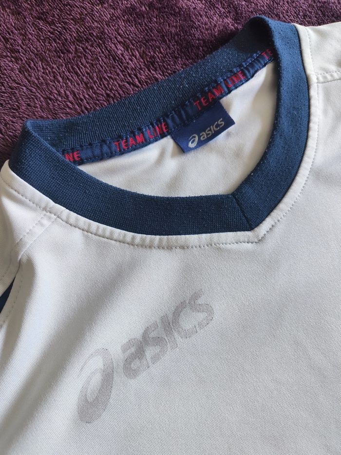 T-shirt mc maillot sport blanc Asics 10 ans - photo numéro 3