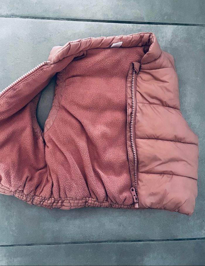 Doudoune bébé rose sans manches 18 mois Tex Baby - photo numéro 2