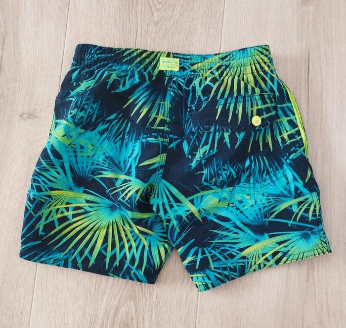 Short bermuda de bain garçon bleu marine jaune et turquoise taille 10 ans O'Neill - photo numéro 2