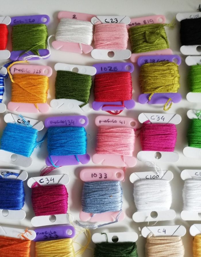 Lot de 55 fils coton point de croix point compté ou autre - photo numéro 9