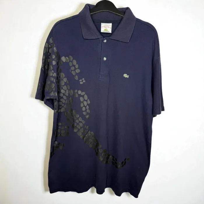 🖤 polo Lacoste / motif croco - Bleu marine / T-XXL🖤