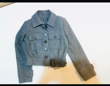 Veste tweed paletot ceinturée Sinequanone neuve