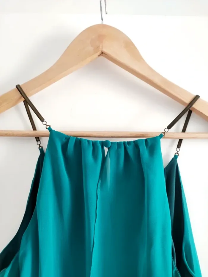 Robe chic bleu canard - T.36 - Excellent état - photo numéro 6