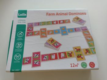 Dominos des animaux en bois