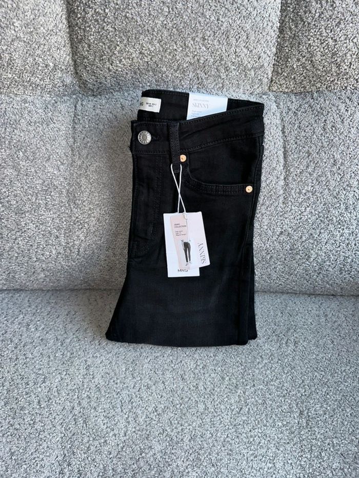 Jean skinny Abby noir taille haute MANGO - photo numéro 2