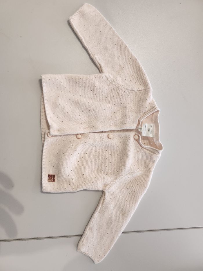 Gilet carrément beau 6 mois beige rose