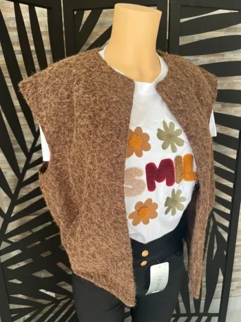 Veste marron choco taille unique