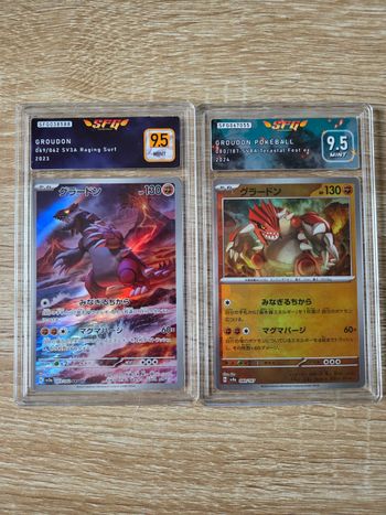 Lot de 2 Cartes Gradées Groudon Japonaise 