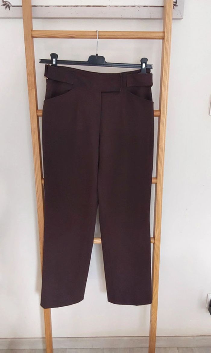 Pantalon marron chic Autre Ton T 36 - photo numéro 6