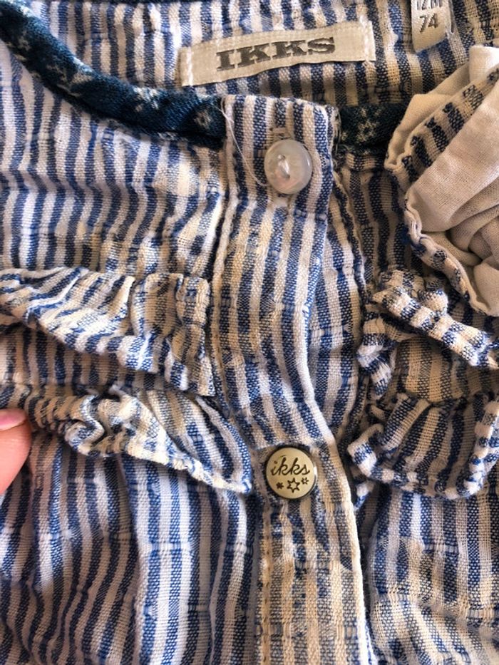 Ensemble chemise et veste molleton 12 mois IKKS - photo numéro 5