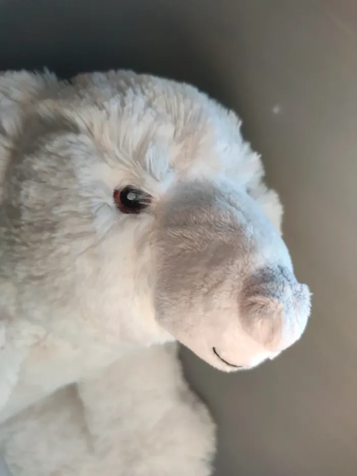 Grosse peluche ours blanc 45 cm - photo numéro 2