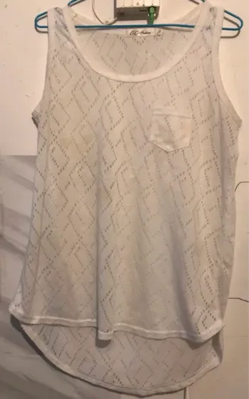 Haut femme débardeur CC Fashion transparent blanc taille XL