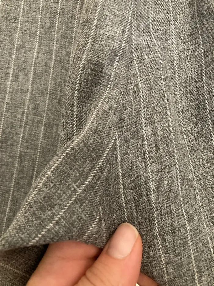 Pantalon gris rayé femme Orcelly – coupe chic – taille M - photo numéro 14
