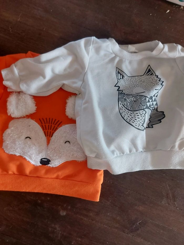 Lot 2 sweat 3/6 mois