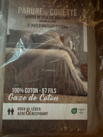 Parure de couette  et oreillers 2 personnes  