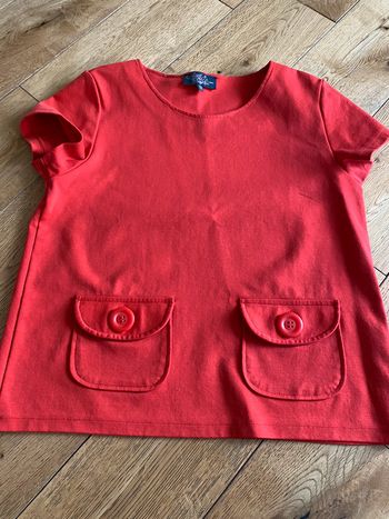 Haut manche courte rouge neuf S