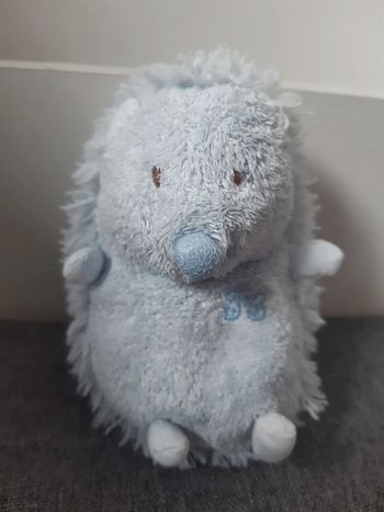 Peluche / doudou vintage Tartine et Chocolat Hérisson bleu