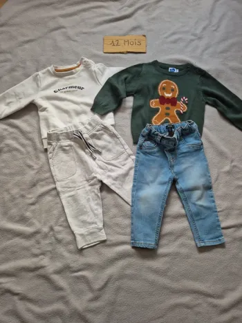 Lot ensemble garcon 12 mois