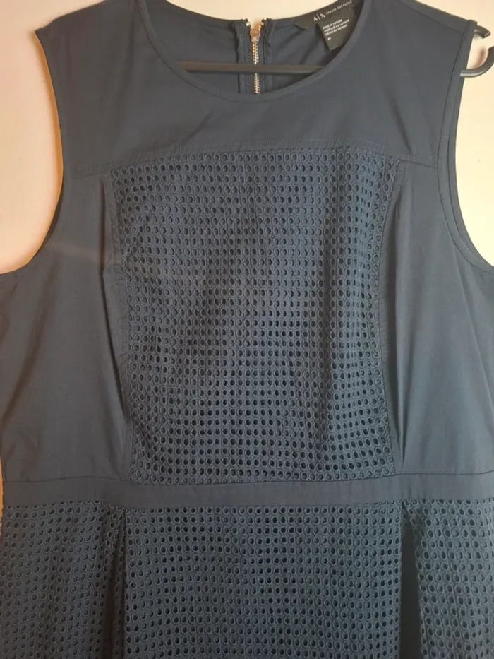 Robe Armani Exchange A|X bleu marine chic ajourée T.40/42 - photo numéro 5