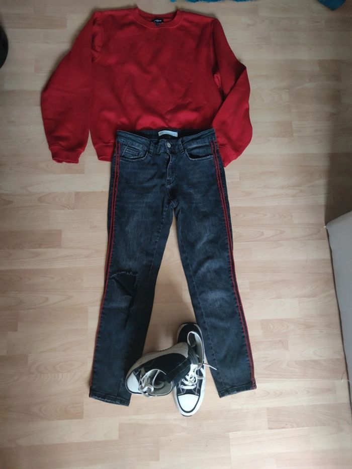 Look jean et pull loose