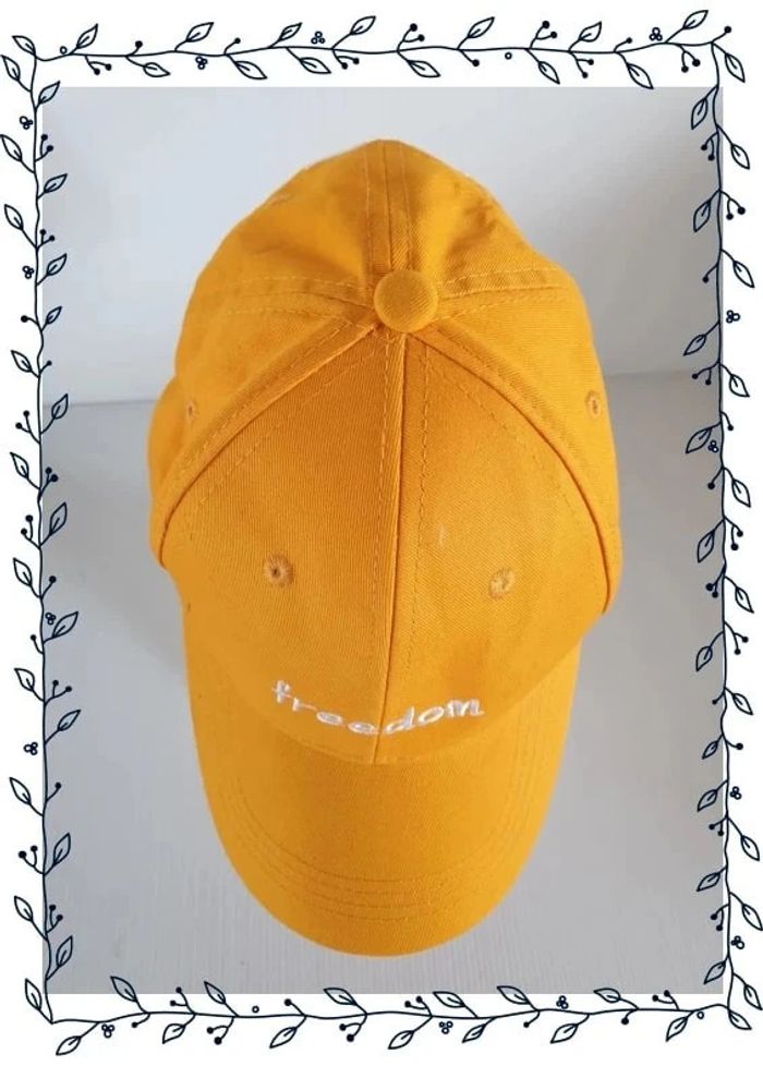 Casquette orange freedom, taille unique, très bon état - photo numéro 5