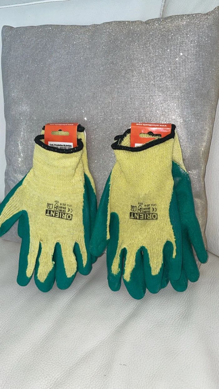 Lot de 2 Paires de Gants de Travail / Gants de Jardinage Orient Neufs - photo numéro 3