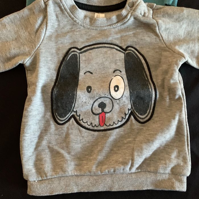 Lot 2 sweat chien & Mickey 9 mois - photo numéro 2