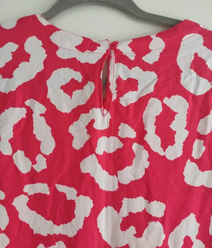 Superbe robe volantée léopard rose fushia- Drop Sauvage - photo numéro 10