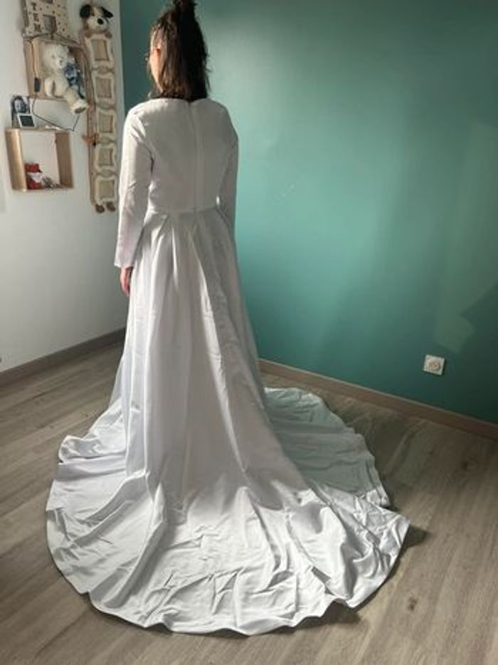 Robe de mariée manche longue T46 PLUS SIZE