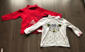 2 sous-pull (pull col roulé) Du Pareil Au Même 12 mois