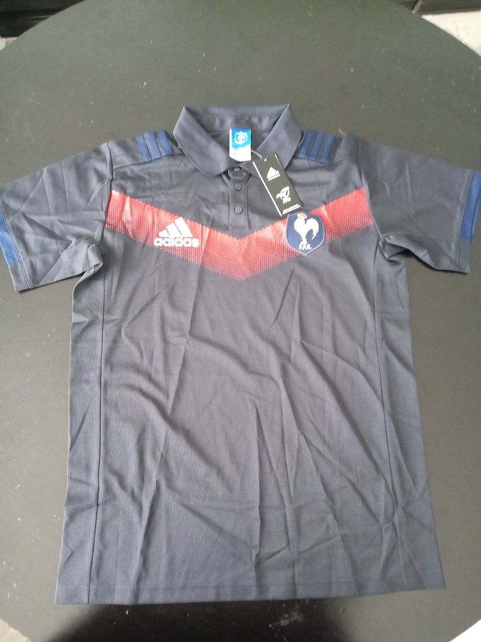 Polo Adidas bleu foncé - photo numéro 1