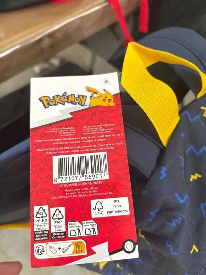 Sac à dos Pokémon pikachu - photo numéro 3