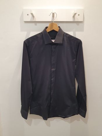 Chemise Toulouse unie noir Taille XL (taille très petit)