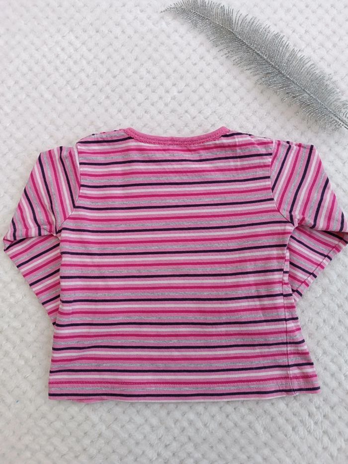 🔸T-shirt rayé blanc et rose 2A - Zeeman🔸 - photo numéro 5