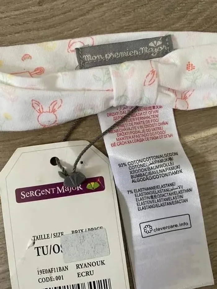 Bandeau fille sergent major neuf avec étiquette - photo numéro 2