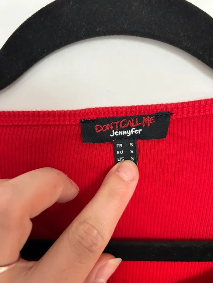 Bodie rouge femme taille S jennyfer - photo numéro 3