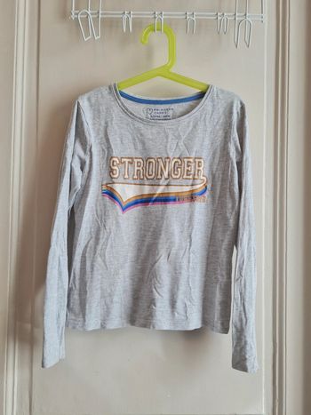 Tee shirt manches longues gris Primark taille 9-10 ans