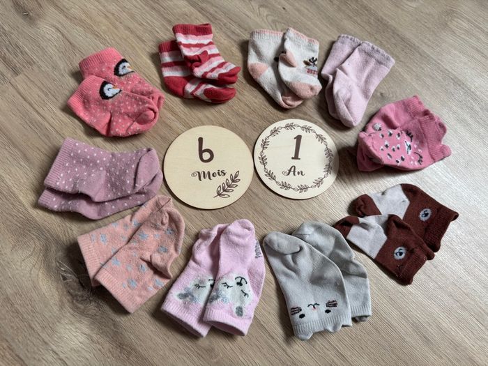 Lot chaussettes fille 6-12mois
