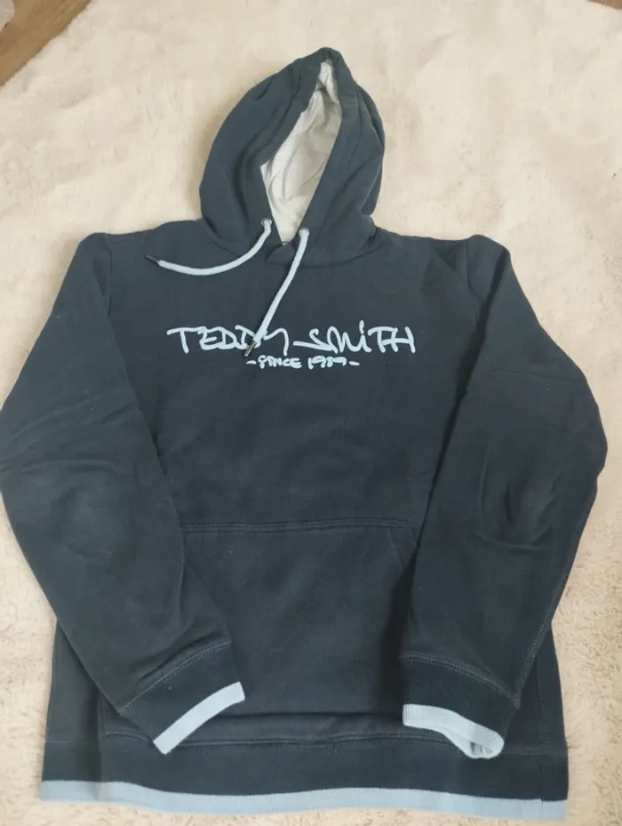 Sweat à capuche bleu marine teddy smith S