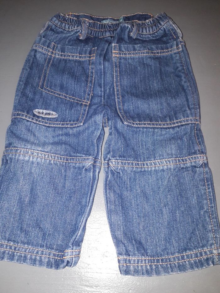 Pantalon jean large baggui Obaibi 12 mois original TBE