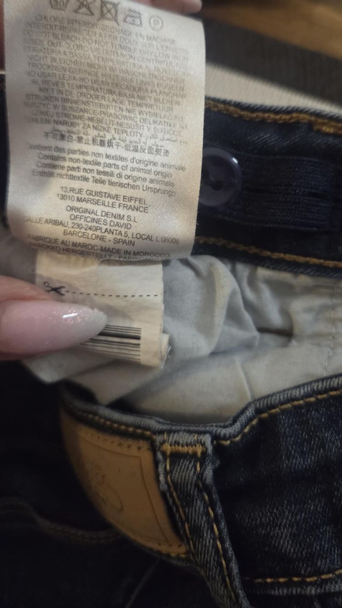 LE TEMPS DES CERISES – JEAN SLIM DENIM BLEU – T14A (34/36) – EXCELLENT ÉTAT - photo numéro 8