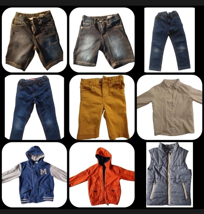 Lot vêtements jean short chemise veste 6 ans